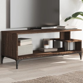 TV-Schrank aus Holzwerkstoff und braunem Stahl, 102 x 40 x 41 cm von , TV-Möbel - Ref: Foro24-842415, Preis: 53,09 €, Rabatt: %