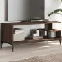 Mueble de TV madera de ingeniería y acero marrón 102x40x41 cm de , Muebles TV - Ref: Foro24-842415, Precio: 52,44 €, Descuent...
