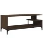Mueble de TV madera de ingeniería y acero marrón 102x40x41 cm de , Muebles TV - Ref: Foro24-842415, Precio: 52,44 €, Descuent...
