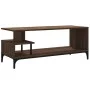 Mueble de TV madera de ingeniería y acero marrón 102x40x41 cm de , Muebles TV - Ref: Foro24-842415, Precio: 52,44 €, Descuent...
