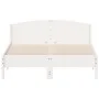 Bed frame with white pine wood headboard 120x200 cm by , Beds and slatted bases - Ref: Foro24-842599, Price: 128,59 €, Discou...