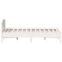Bed frame with white pine wood headboard 120x200 cm by , Beds and slatted bases - Ref: Foro24-842599, Price: 129,72 €, Discou...