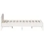 Bed frame with white pine wood headboard 120x200 cm by , Beds and slatted bases - Ref: Foro24-842599, Price: 128,59 €, Discou...