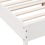 Bettgestell mit Kopfteil aus weißem Kiefernholz, 120 x 200 cm von , Betten und Lattenroste - Ref: Foro24-842599, Preis: 129,7...