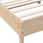 Bed frame with solid pine wood headboard 140x190 cm by , Beds and slatted bases - Ref: Foro24-842602, Price: 150,27 €, Discou...