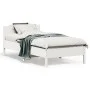 Estructura de cama con cabecero madera pino blanco 90x190 cm de , Camas y somieres - Ref: Foro24-842623, Precio: 93,07 €, Des...