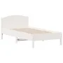 Bettgestell mit Kopfteil aus weißem Kiefernholz, 90 x 190 cm von , Betten und Lattenroste - Ref: Foro24-842623, Preis: 93,07 ...