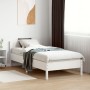 Bettgestell mit Kopfteil aus weißem Kiefernholz, 90 x 190 cm von , Betten und Lattenroste - Ref: Foro24-842623, Preis: 96,17 ...