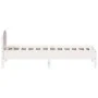 Estructura de cama con cabecero madera pino blanco 90x190 cm de , Camas y somieres - Ref: Foro24-842623, Precio: 93,07 €, Des...