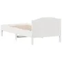 Estructura de cama con cabecero madera pino blanco 90x190 cm de , Camas y somieres - Ref: Foro24-842623, Precio: 93,07 €, Des...