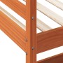 Loft bed with solid pine wood desk in brown 80x200 cm by , Beds and slatted bases - Ref: Foro24-842857, Price: 210,66 €, Disc...