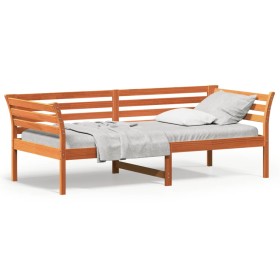 Wachsbraunes Schlafsofa aus massivem Kiefernholz, 80 x 200 cm von , Betten und Lattenroste - Ref: Foro24-842869, Preis: 117,3...