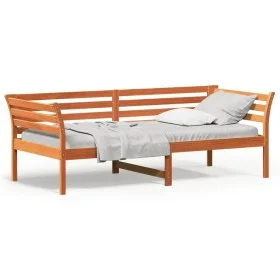 Wachsbraunes Schlafsofa aus massivem Kiefernholz, 80 x 200 cm von , Betten und Lattenroste - Ref: Foro24-842869, Preis: 116,2...