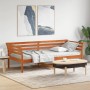 Wax brown solid pine wood sofa bed 80x200 cm by , Beds and slatted bases - Ref: Foro24-842869, Price: 117,30 €, Discount: %