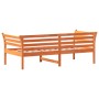 Wax brown solid pine wood sofa bed 90x190 cm by , Beds and slatted bases - Ref: Foro24-842881, Price: 117,91 €, Discount: %
