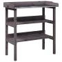 Plant table with shelves gray fir wood 78x38x82.5 cm by , Pot stands - Ref: Foro24-156354, Price: 91,63 €, Discount: %