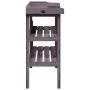 Plant table with shelves gray fir wood 78x38x82.5 cm by , Pot stands - Ref: Foro24-156354, Price: 91,63 €, Discount: %