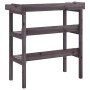 Pflanzentisch mit Regalen aus grauem Tannenholz 78x38x82,5 cm von , Topfständer - Ref: Foro24-156354, Preis: 62,47 €, Rabatt: %