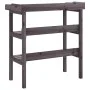 Plant table with shelves gray fir wood 78x38x82.5 cm by , Pot stands - Ref: Foro24-156354, Price: 91,63 €, Discount: %