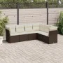 6-piece garden sofa set and brown synthetic rattan cushions by , Garden sets - Ref: Foro24-3217683, Price: 405,16 €, Discount: %
