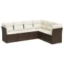 6-piece garden sofa set and brown synthetic rattan cushions by , Garden sets - Ref: Foro24-3217683, Price: 405,16 €, Discount: %