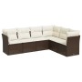 Set sofás de jardín 6 piezas y cojines ratán sintético marrón de , Conjuntos de jardín - Ref: Foro24-3217683, Precio: 404,58 €
