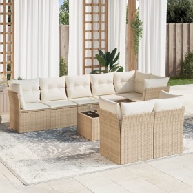 9-teiliges Gartensofa-Set mit beigen synthetischen Rattankissen von , Gartensets - Ref: Foro24-3217918, Preis: 613,19 €, Raba...