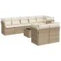 9-teiliges Gartensofa-Set mit beigen synthetischen Rattankissen von , Gartensets - Ref: Foro24-3217918, Preis: 614,76 €, Raba...