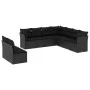 8-piece garden sofa set and black synthetic rattan cushions by , Garden sets - Ref: Foro24-3217835, Price: 601,08 €, Discount: %