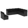 8-teiliges Gartensofa-Set und schwarze synthetische Rattankissen von , Gartensets - Ref: Foro24-3217835, Preis: 589,79 €, Rab...