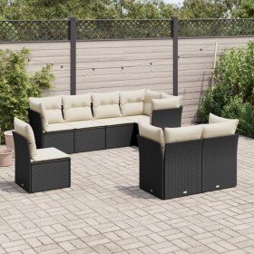 8-teiliges Gartensofa-Set und schwarze synthetische Rattankissen von , Gartensets - Ref: Foro24-3217926, Preis: 468,16 €, Rab...