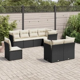 8-teiliges Gartensofa-Set und schwarze synthetische Rattankissen von , Gartensets - Ref: Foro24-3217926, Preis: 510,83 €, Rab...