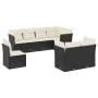 8-piece garden sofa set and black synthetic rattan cushions by , Garden sets - Ref: Foro24-3217926, Price: 510,83 €, Discount: %
