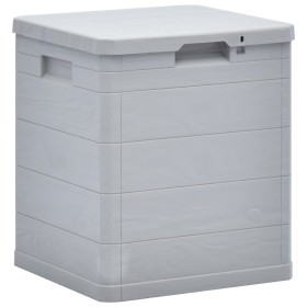 Caja de almacenamiento de jardín 90 L gris claro