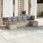 7-piece garden sofa set and beige synthetic rattan cushions by , Garden sets - Ref: Foro24-3218029, Price: 405,48 €, Discount: %