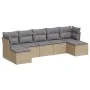 7-piece garden sofa set and beige synthetic rattan cushions by , Garden sets - Ref: Foro24-3218029, Price: 405,48 €, Discount: %