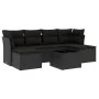 Set de comedor de jardín 7 pzas y cojines ratán sintético negro de , Conjuntos de jardín - Ref: Foro24-3218015, Precio: 390,3...