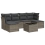 7-piece garden sofa set with gray PE rattan cushions by , Garden sets - Ref: Foro24-3218020, Price: 360,56 €, Discount: %