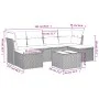 7-piece garden sofa set with gray PE rattan cushions by , Garden sets - Ref: Foro24-3218020, Price: 366,32 €, Discount: %