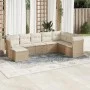 Garden sofa set with beige cushions 8 pcs PE rattan by , Garden sets - Ref: Foro24-3218048, Price: 529,64 €, Discount: %