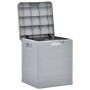 Caja de almacenamiento de jardín 90 L gris claro