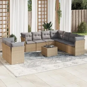 Garden sofa set with beige cushions 10 pieces synthetic rattan by , Garden sets - Ref: Foro24-3217849, Price: 607,94 €, Disco...