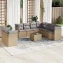 Garden sofa set with beige cushions 10 pieces synthetic rattan by , Garden sets - Ref: Foro24-3217849, Price: 607,94 €, Disco...