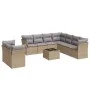 Garden sofa set with beige cushions 10 pieces synthetic rattan by , Garden sets - Ref: Foro24-3217849, Price: 607,94 €, Disco...