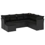 7-piece garden dining set and black synthetic rattan cushions by , Garden sets - Ref: Foro24-3217985, Price: 446,13 €, Discou...