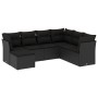 7-teiliges Garten-Essset und schwarze Kissen aus synthetischem Rattan von , Gartensets - Ref: Foro24-3217985, Preis: 434,24 €...