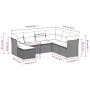 7-piece garden dining set and black synthetic rattan cushions by , Garden sets - Ref: Foro24-3217985, Price: 446,13 €, Discou...