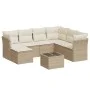Juego de sofás de jardín con cojines beige 8 pzas ratán PE de , Conjuntos de jardín - Ref: Foro24-3217998, Precio: 504,12 €, ...