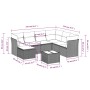 Gartensofa-Set mit beigen Kissen 8 Stück PE-Rattan von , Gartensets - Ref: Foro24-3217998, Preis: 493,84 €, Rabatt: %