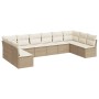 Juego de sofás jardín con cojines beige 10 pzas ratán sintético de , Conjuntos de jardín - Ref: Foro24-3218088, Precio: 589,6...